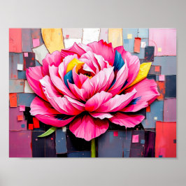 Poster Delicar Peony em Estilo de Abstrato Moderno