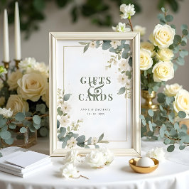 Poster Delicate Floral & Eucalyptus Wedding  Gift & Cards
