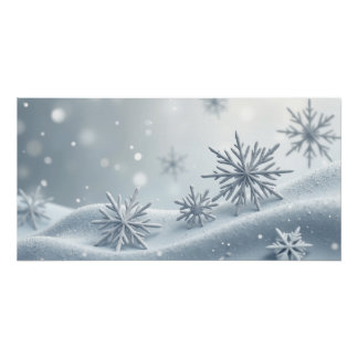 Póster Delicate Snowflakes – Minimal Winter Wall Art