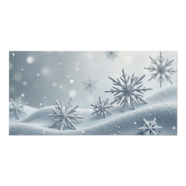 Póster Delicate Snowflakes – Minimal Winter Wall Art (Frente)