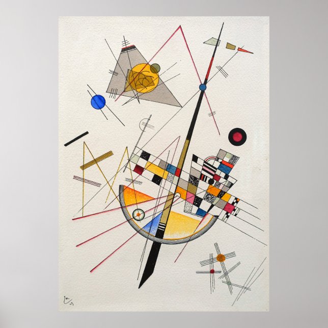 Poster Delicate Tension (1923) by Wassily Kandinsky (Frente)