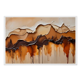 Póster Délices Glacés et Gourmandises Fondantes