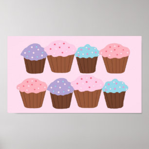 Poster Delícia de Cupcake