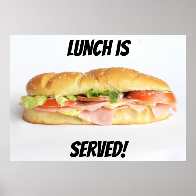 Poster Deliciosa sanduíche de ham e queijo (Frente)