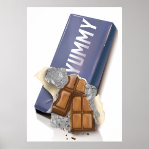 Poster Delicioso Barra de Chocolate