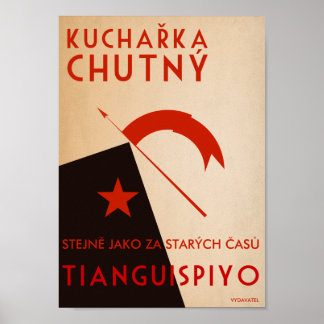 Poster Delicioso livro de cozinhar.