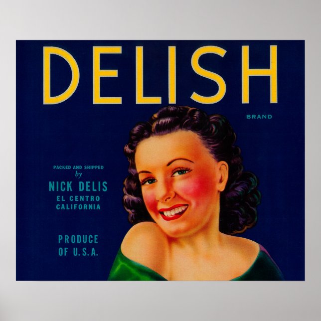 Póster Delish Orange LabelEl Centro, CA (Frente)