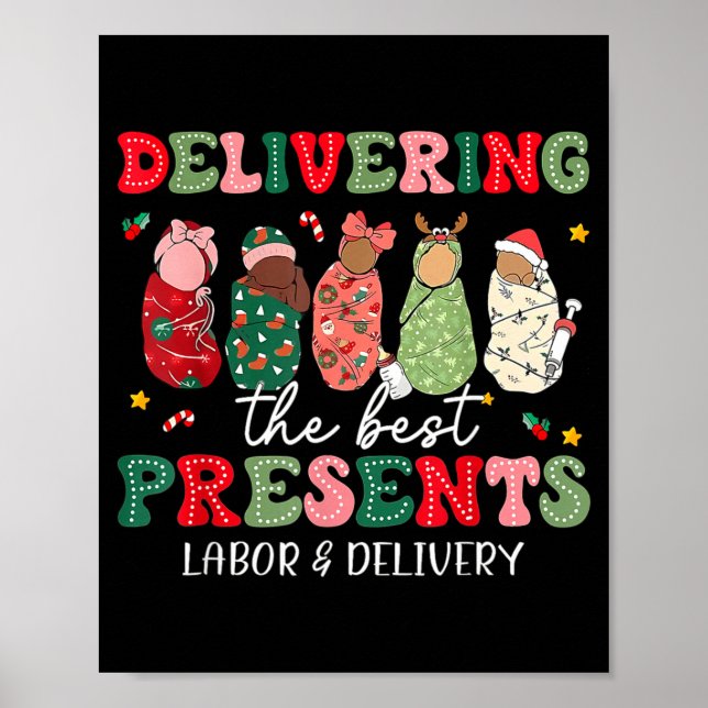 Poster Delivering The Labor Delivery Nurse Christmas  (Frente)