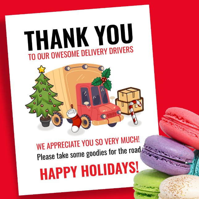 Poster Delivery Driver Thank You Sign (Criador carregado)