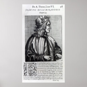 Póster Della Mirandola de Giovanni Pico, de