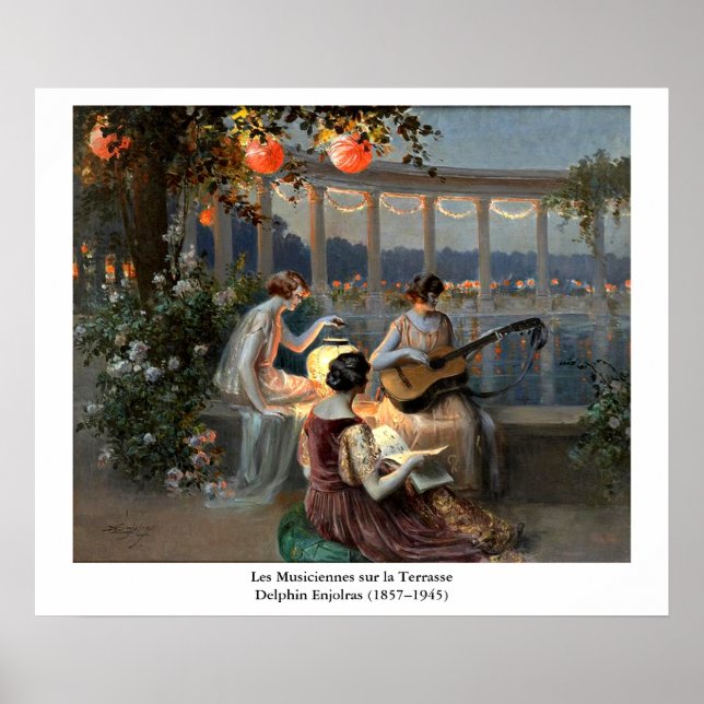 Poster Delphin Enjolras Les Musiciennes sur la Terrasse (Frente)