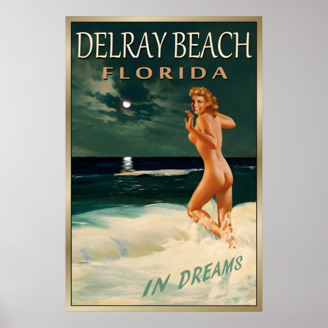 Poster DELRAY BEACH Flórida-Novo Original Marilyn Monroe (Frente)