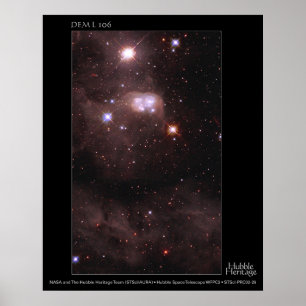 Póster DEM L 106 telescópio da nuvem de Magellanic de