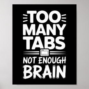 Poster Demasiadas Guias, Não O Brain Suficiente