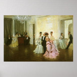 Poster Demasiado cedo por James Tissot, arte do Victorian