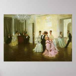 Poster Demasiado cedo por James Tissot, arte do Victorian