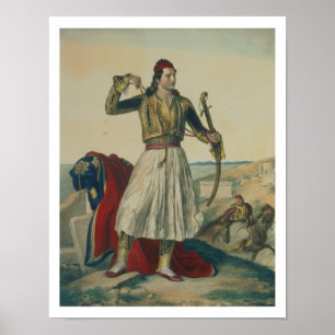 Póster Demetrius Mavromichalis, um soldado grego e patri