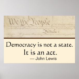 Poster Democracia É Um Ato John Lewis Nós o Povo