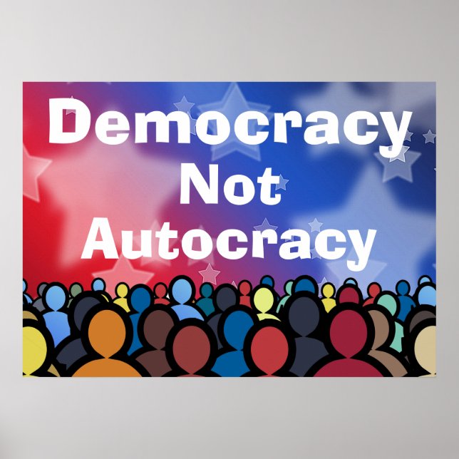 Poster Democracia Não Autocracia (Frente)