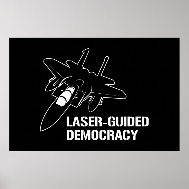 Póster Democracia/Paz guiada por laser através do poder d (Frente)