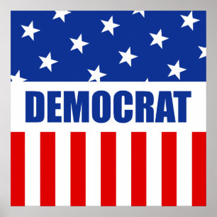 Poster Democrata Donkey