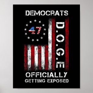 Poster Democratas-Cães Oficialmente Expostos Trump 20