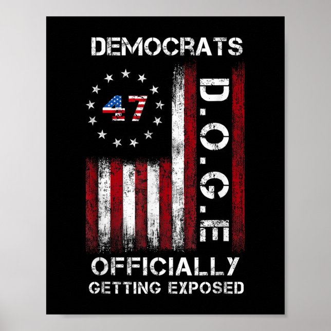 Poster Democratas-Cães Oficialmente Expostos Trump 20 (Frente)