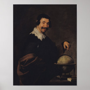 Póster Democritus, ou o homem com um globo
