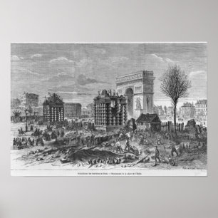 Póster Demolição das barreiras de Paris