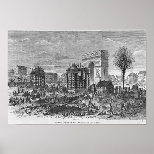 Póster Demolição das barreiras de Paris (Frente)