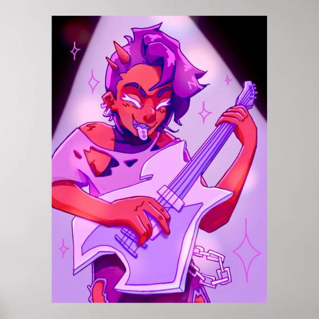 Poster Demon Rock Star (Frente)