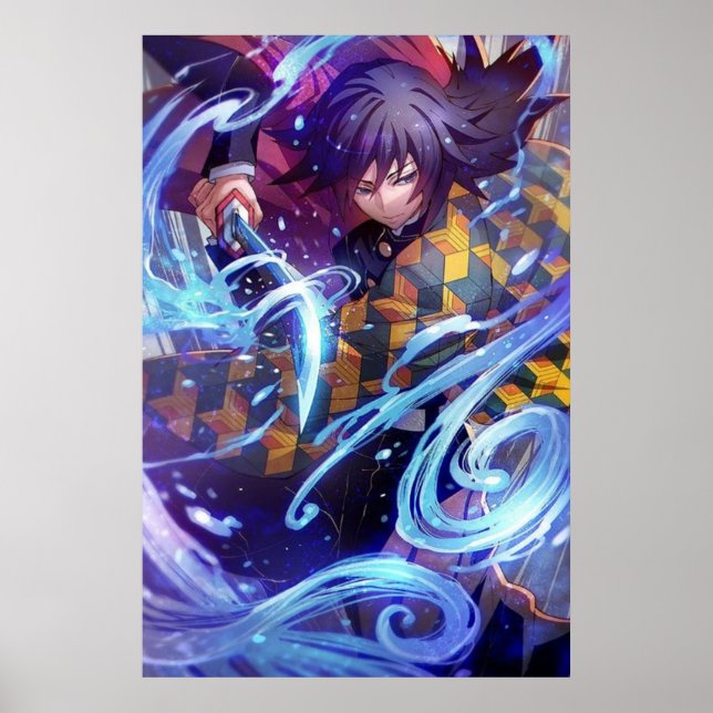 Poster Demon Slayer Kimestu no Yabai Giyu Tomioka (Frente)