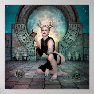 Poster demon woman and dimensional stargate.