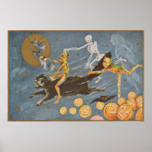 Póster Demônio da Bruxa Fantasma Negra