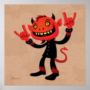 Póster Demônio de Metal Pesado