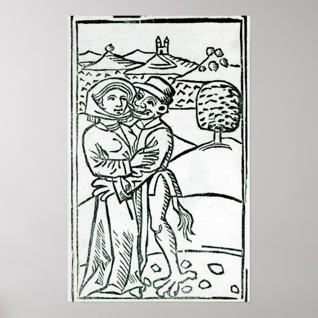 Poster Demônio Fazer Amor a Bruxa (Frente)