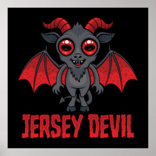 Poster Demônio Fofo de Jersey dos Pine Barrens