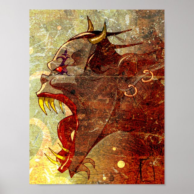 Póster Demônio grito (Frente)