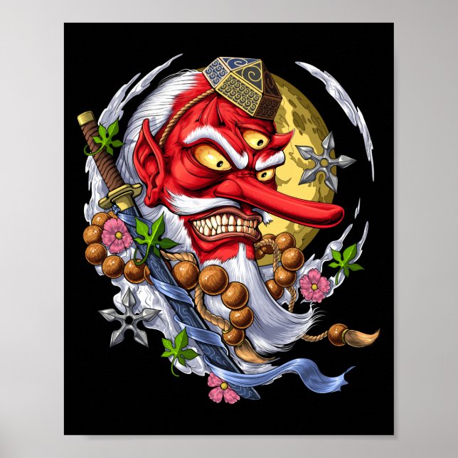 Poster Demônio Japonês Tengu (Frente)