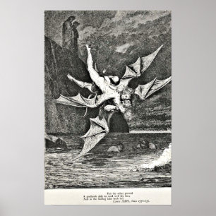 Poster Demónios da ilustração de Gustave Dore do