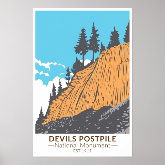 Poster Demônios Pós-empilham Vintage Monumento Nacional (Frente)