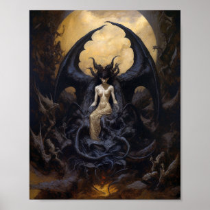Poster Demonstra Fantasia Gótico Arte Gótica