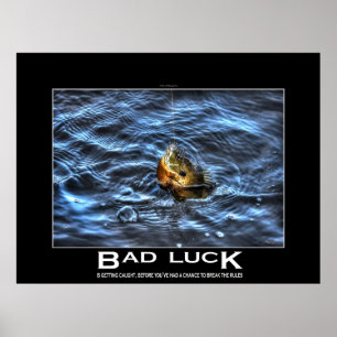 Poster demotivador de peixes Bluegill Sun ganhado