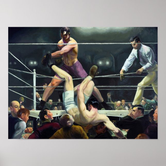 Poster Dempsey e Firpo por George Bellows (Frente)