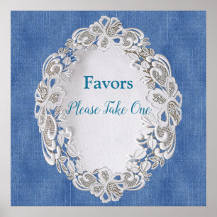 Poster Denim com renda de fumaça