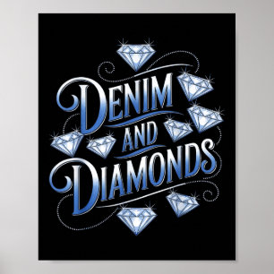 Poster Denim E Diamantes Country Western Bachelorette Pa