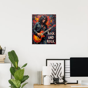 Poster Denim e Guitarra
