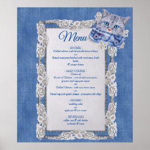 Poster Denim Jean bolsos, Kittens e Lace