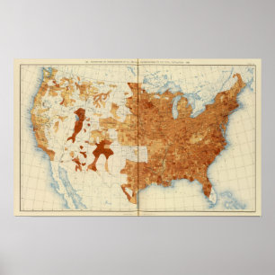 Póster Denominações religiosas 1890 de 34 proporções