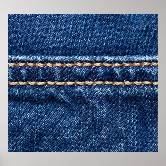 Poster Densidade com títulos: a textura do jeans fechado. (Frente)